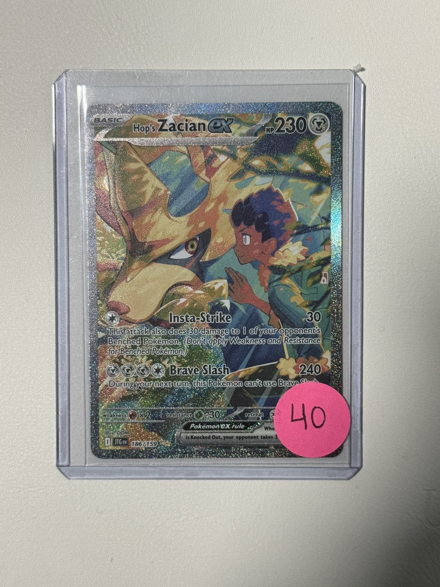 Pokemon Hop’s Zacian ex 186/159 (Journey Together)