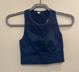 JoyLab Blue Racerback Crop Top