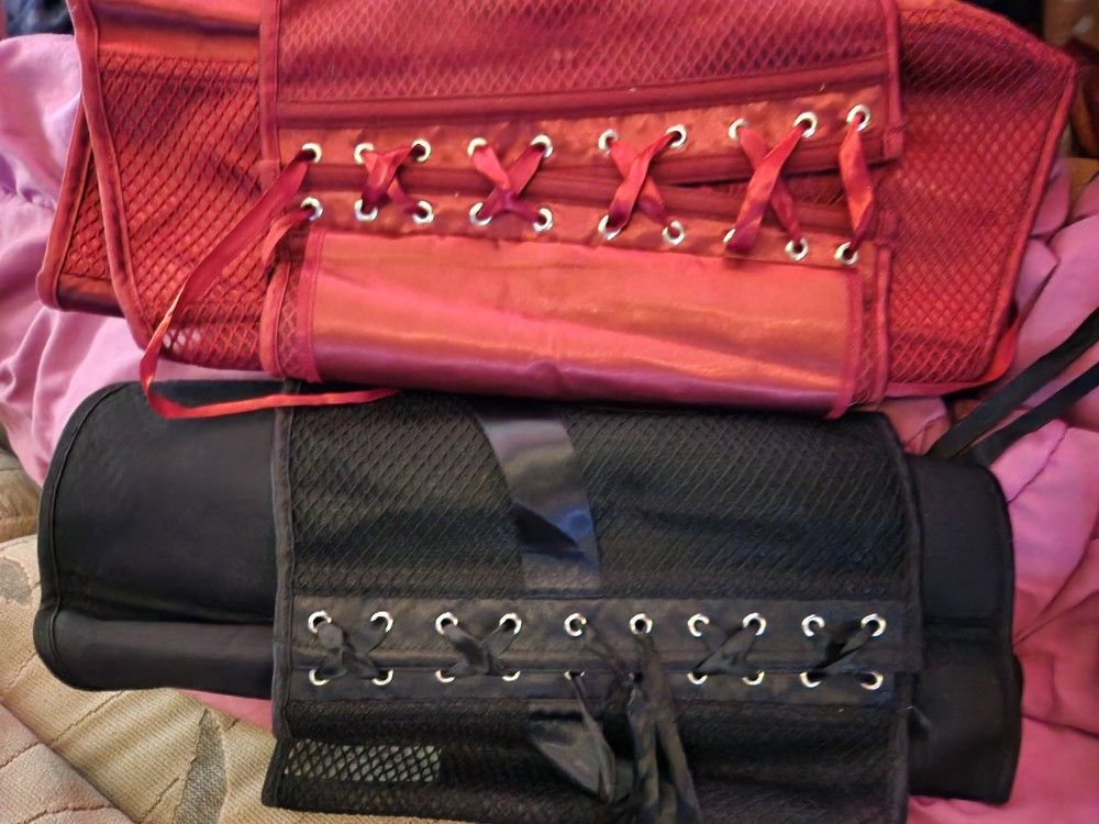 4x Red and Black Corset