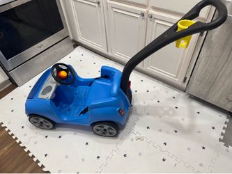 Step2 Push Ride-On Car Stroller – Blue Toddler Push Car