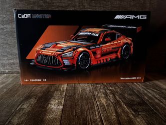 Each master C64008W Mercedes-AMG GT3 1:8 scale construction set - 5466 officially licensed Supercar parts, large race car building block kit for adult