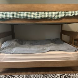 Queen Over Queen Solid Wood Bunk Bed – Tahoe Style