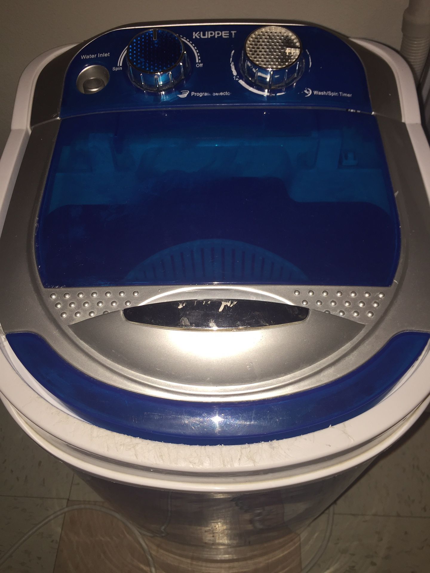 PLEASE READ AND LOOK AT PICTURES Very small KUPPET Portable Washer/spinner good for RV’S, Small apartments, gd for camping, very small can carry