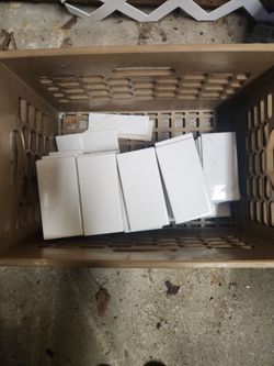 White subway tiles
