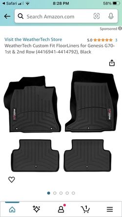 Floor mats Black Weather Tech Genesis G70
