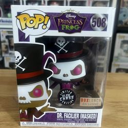 CHASE LIMITED GLOW Dr. Facilier Masked Funko Pop #508 Princess Frog Disney Movie