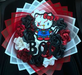 Halloween Hello Kitty Chucky Fake Flower Bouquet