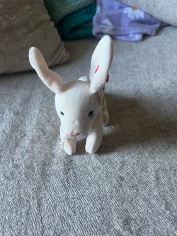 Ty Beanie Babies Nibbler White Bunny Rabbit Plush 1999 Vintage
