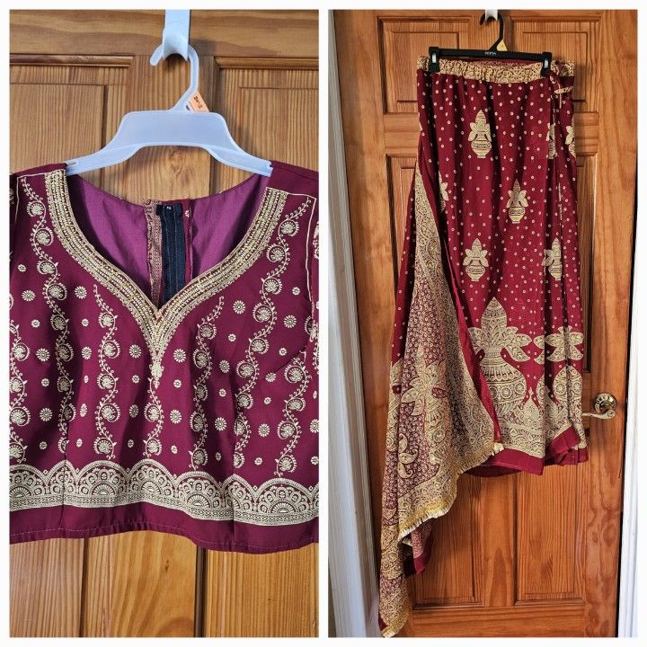 Ladies Sari.. Dark Red..beautiful...