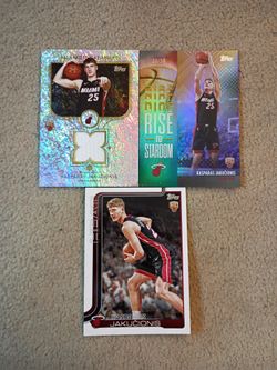 3 Kasparas Jakucionis Topps Rookie Cards For 15 (Read Description)