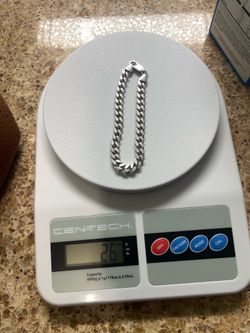 .925 silver cuban link bracelet