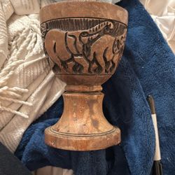 Wood Craved Cup 