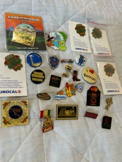 Vintage / Modern 29 pin lot bundle dodgers coca cola pokemon cowboy mcdonalds stamp tourist