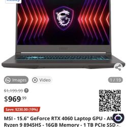 MSI - 15.6" GeForce RTX 4060 Laptop
