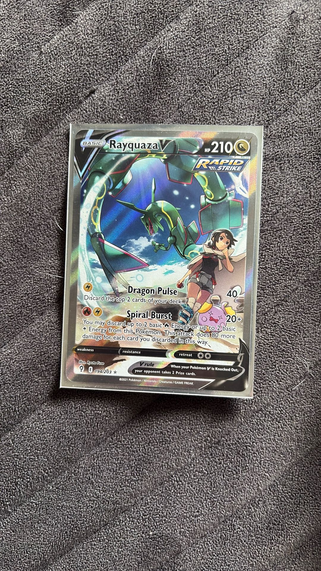 Rayquaza V Alt Art Evolving Skies