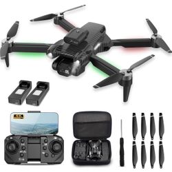 4K Drone for Kids Beginners,Emergency Stop,Headless Mode,Carrying Case,360 Flips,2 Batteries