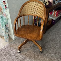 Vintage Wooden Rolling Chair