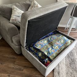 Double The Love Seat. Ottoman. Couch. 