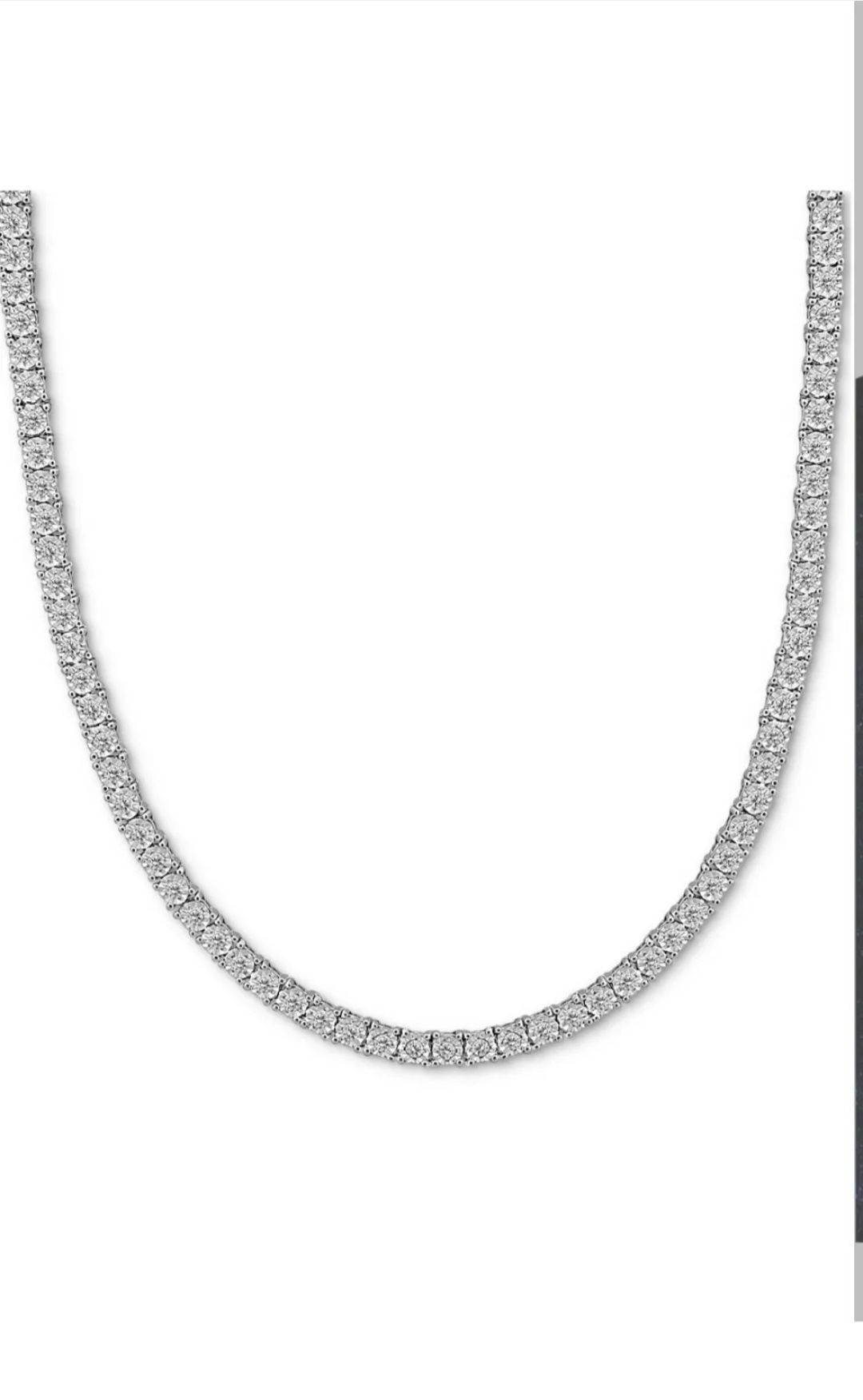 Men's Diamond Link 24" Necklace (2 ct. t.w.) in 10k White Gold (MSRP $12K+)
