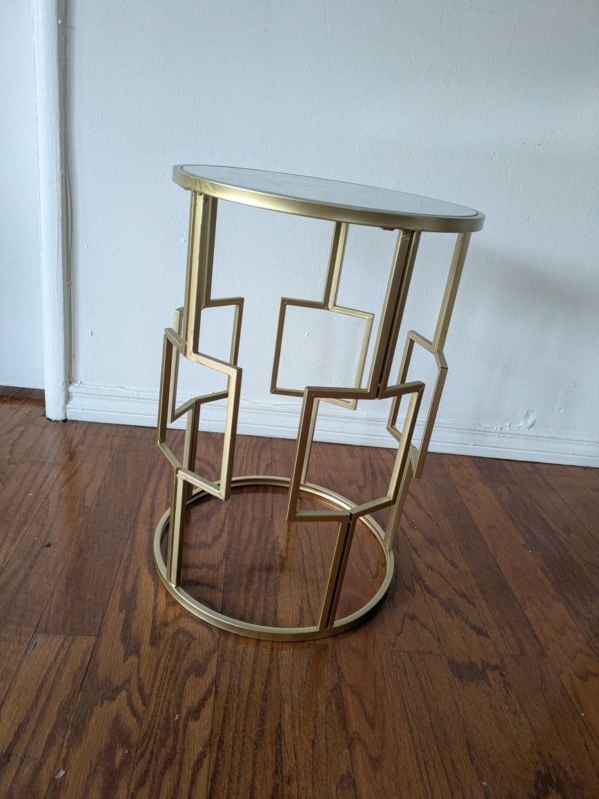 Mirrored side table 