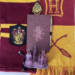 Harry Potter Hogwarts Bundle— Scarves, Night Light, Notebook Set & Keychain | Collector Set