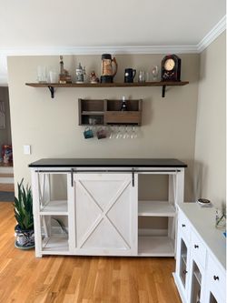 Buffet that I used as a coffee/wine bar. Custom-made.