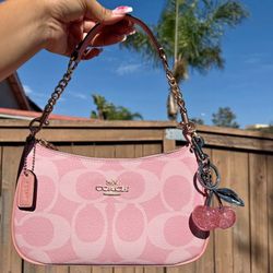 Coach Light Pink Bag (Cherry Charm Not Included)