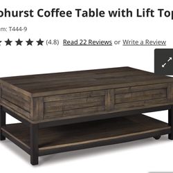 Ashley Furniture Lift Coffee Table And 2 Matching End Tables