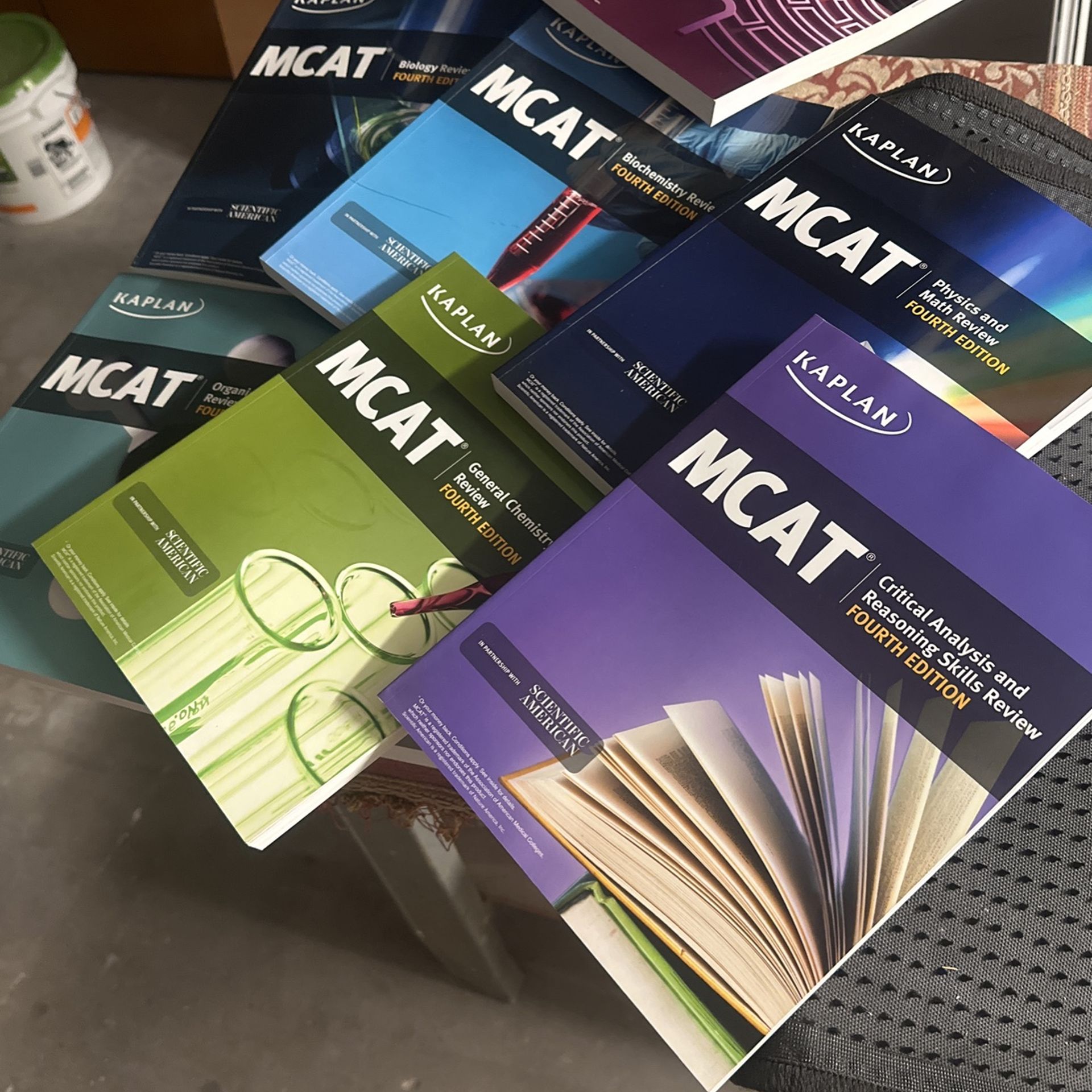 Kaplan MCAT Books FOURTH EDITION (9 Books)