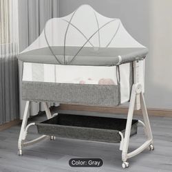 Baby Headboard Bassinet with Wheels