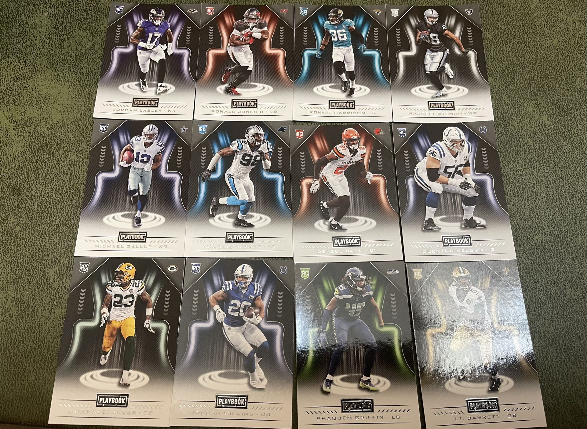 Lot of 12 2018 panini playbook football rookie lot
