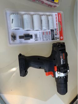 Warrior Cordless Drill & 7-Piece Bi-Metal Hole Saw Set