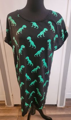 Forever 21 Dinosaur neon night dress Size Small