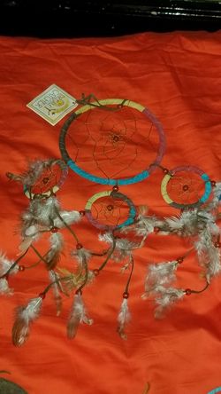 Dreamcatcher-Multicolor/leather wrapped $18