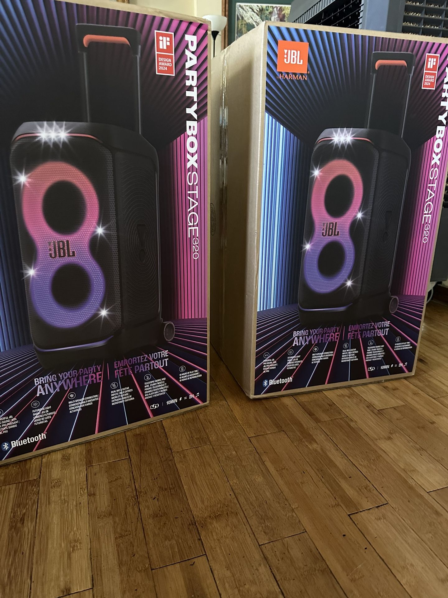 JBL PartyBox 320 Portable Bluetooth Party Speaker β JBL Pro Sound, LED Lightshow, Karaoke Mic & Guitar Inputs