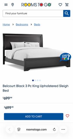 Belcourt Black 3 pc King Bed