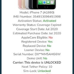 Iphone 7 Unlocked 