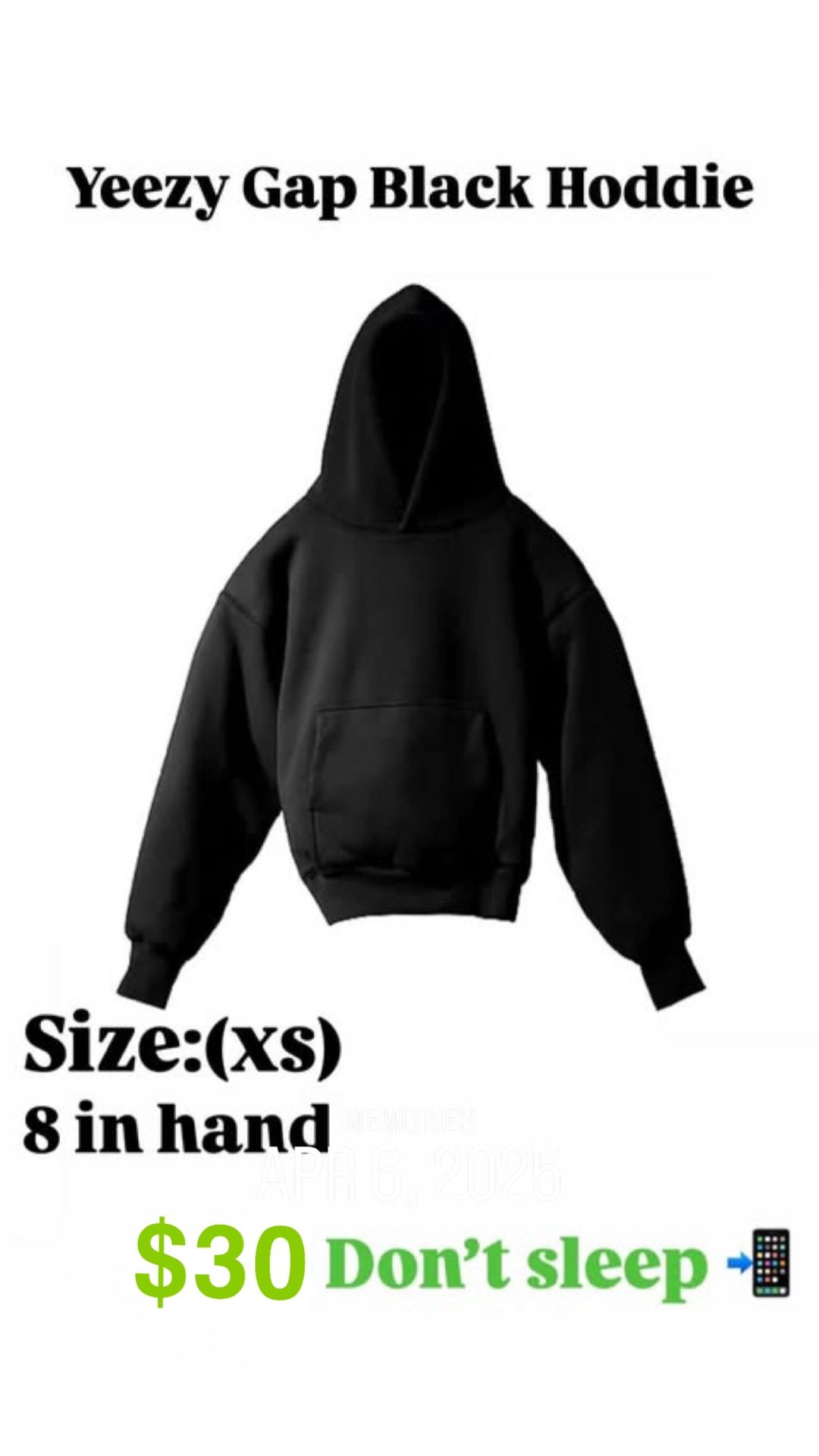 Yeezy Gap Hoodie Black
