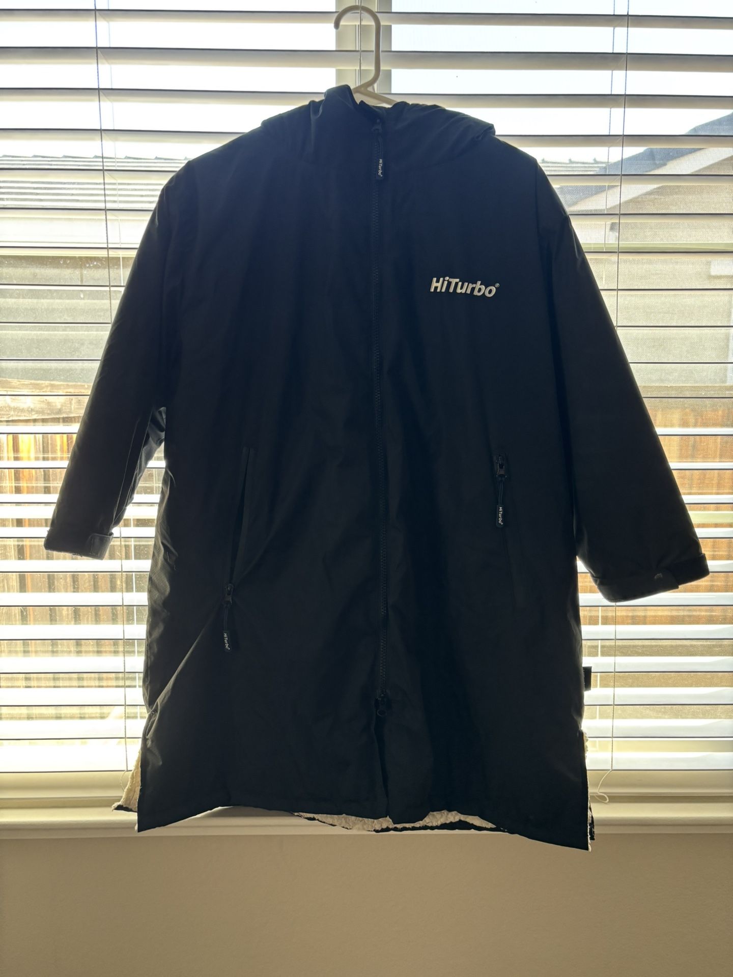 Hooded kids swim parka