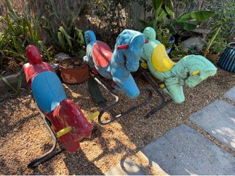 Vintage Playground Spring Horses- Set of 3