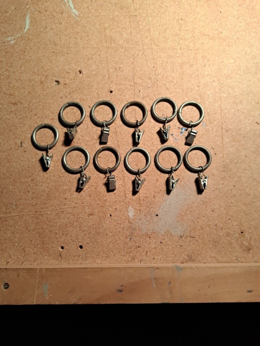 11 Curtains Clips Rings Up To 1 Inch Diameter Rod
