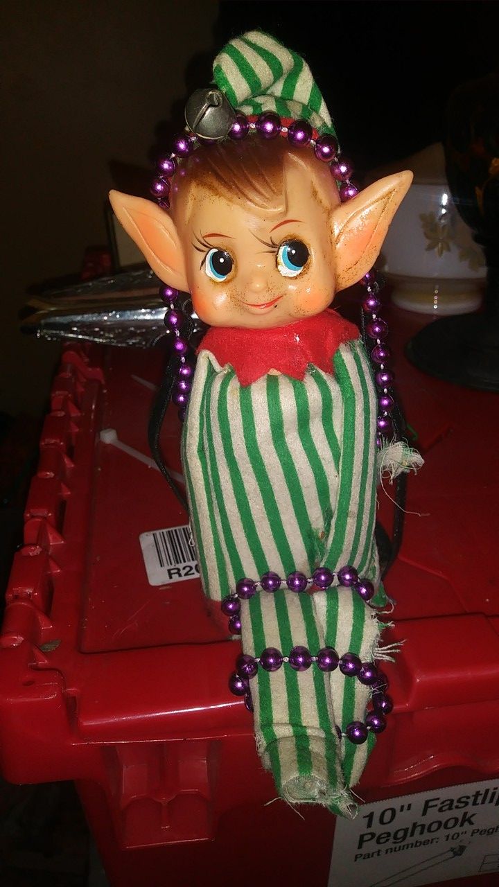 Antique elf on a shelf doll