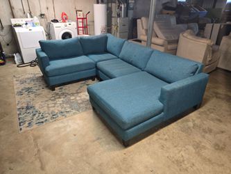 Jonathan Louis Teal 4 Piece Sectional Sofa