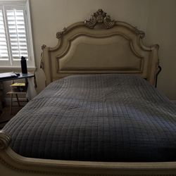 Cal King Bed and Dresser Italian Wood