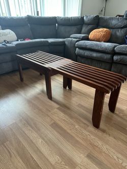 Wooden Slideable Bench 