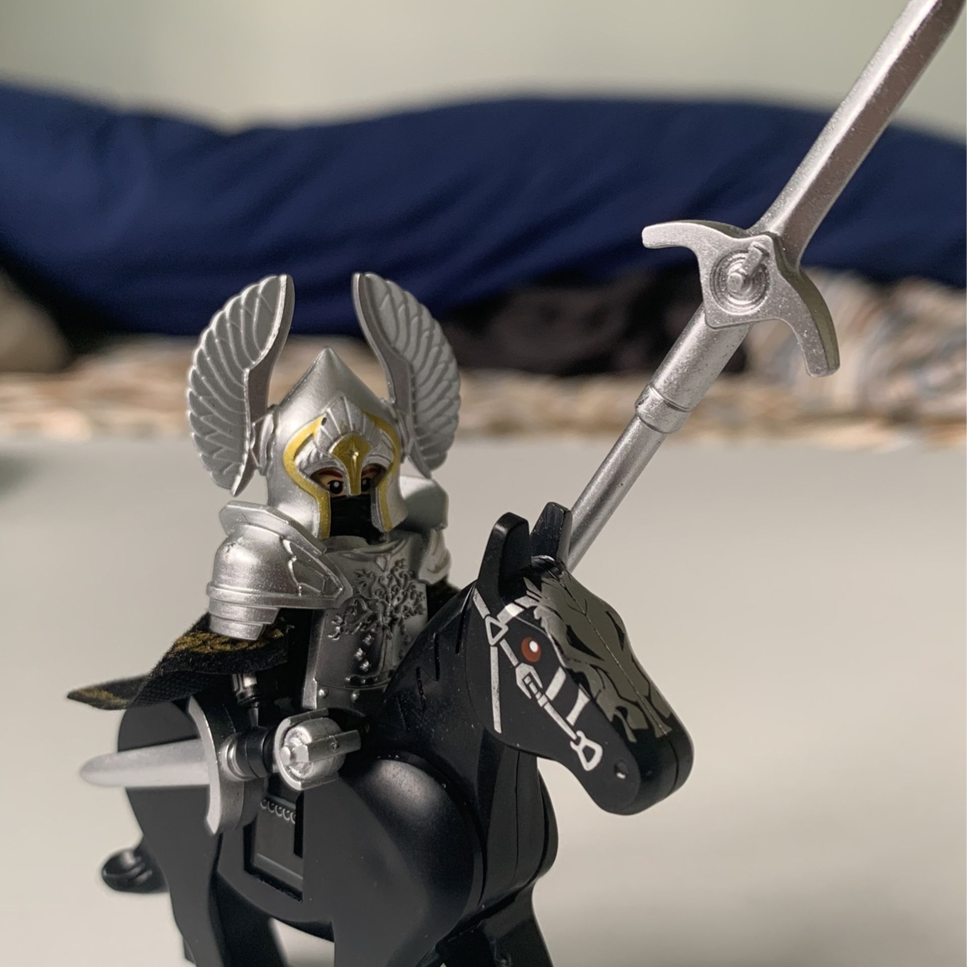 Warrior Minifigures with Horse Blocks (Lego Compatible)