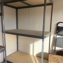 Metal Shelving Unit With 4 Shelves . Total 4 Pieces 