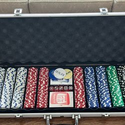 14g 500 Clay Poker Stripped Dice Chip Set 