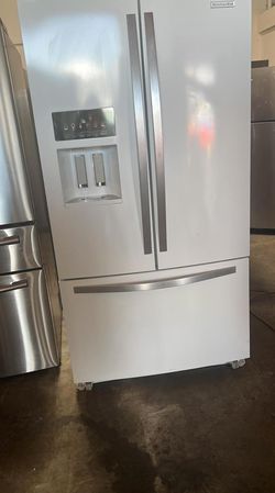 Kitchen Aid 3-Door White Refrigerator Fridge
