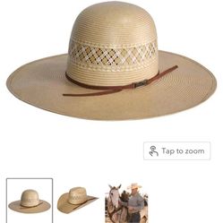 American Co. straw 15 star hat 7-1/4